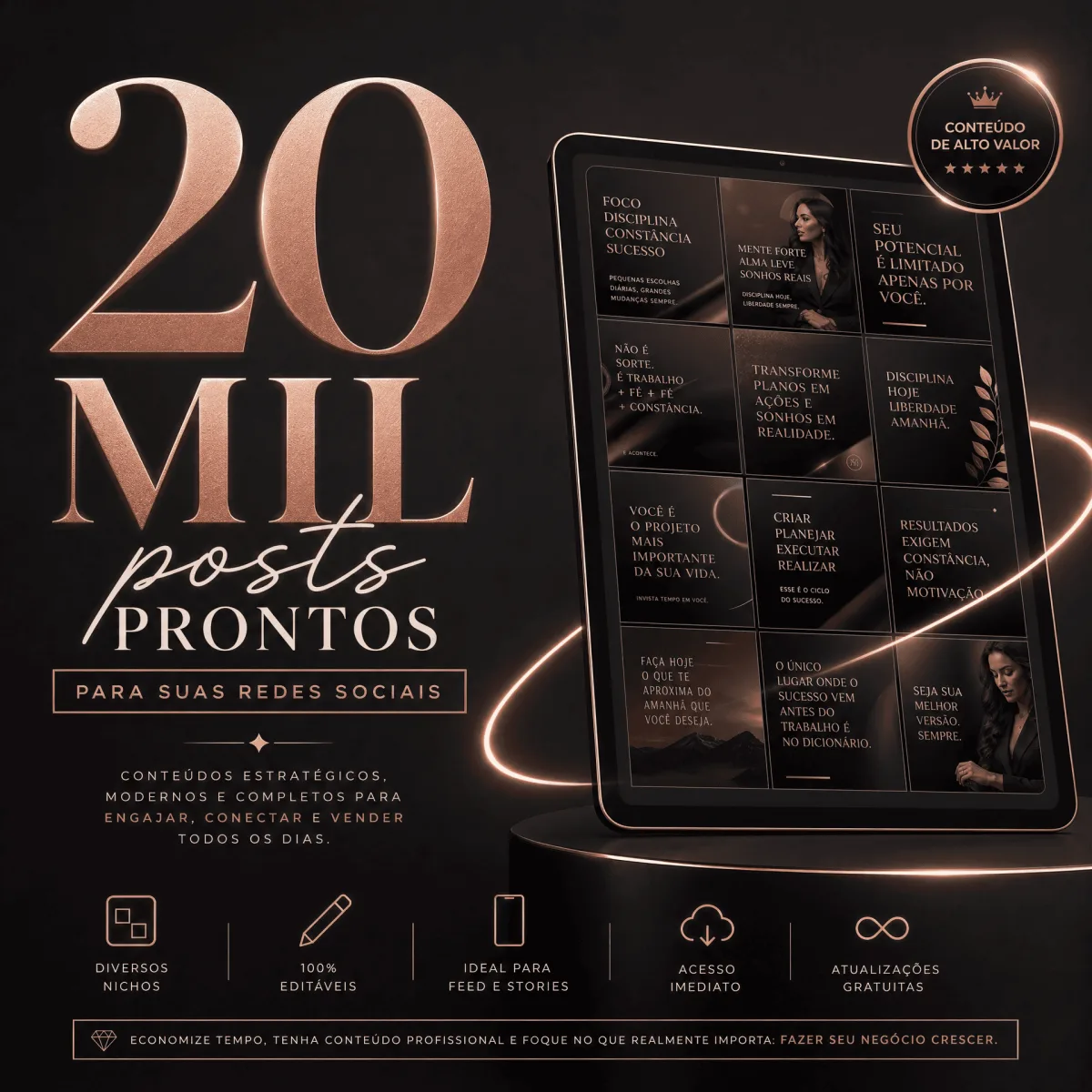 20 MIL POSTS PRONTOS NO CANVA